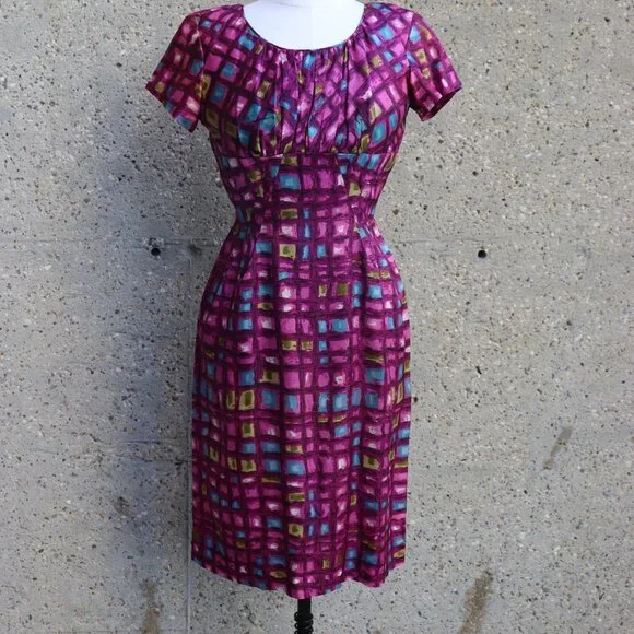 1950s purple dress and matching jacket - Picture 6 of 13